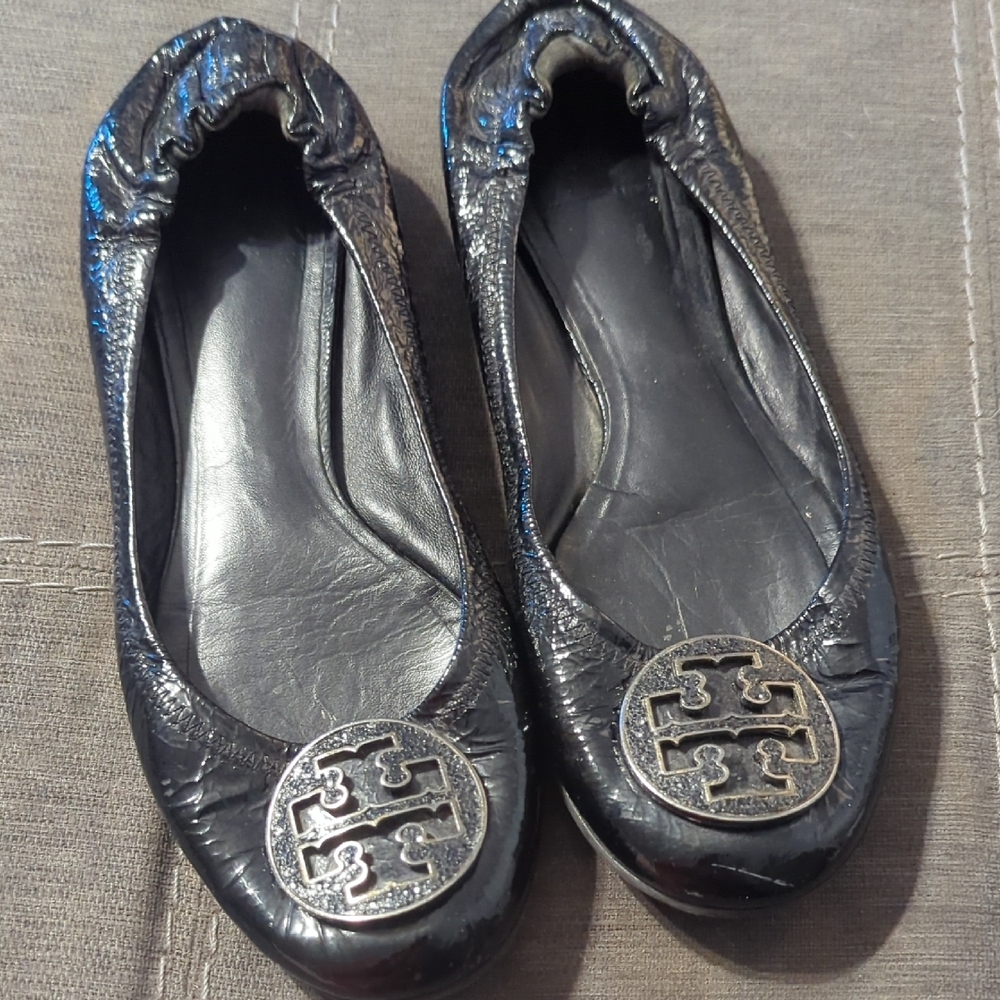 Tory Burch Black Ballet Flats